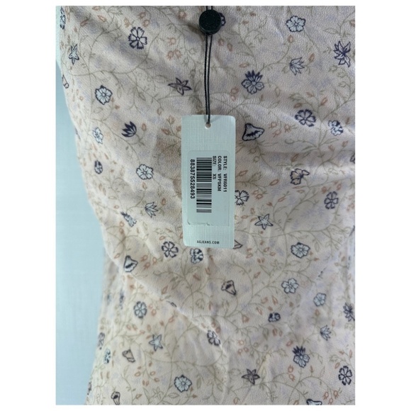 Adriano Goldschmied (AG) Pink Floral Gia Asymmetrical Hem Slip Dress Size XS NWT - Picture 7 of 8